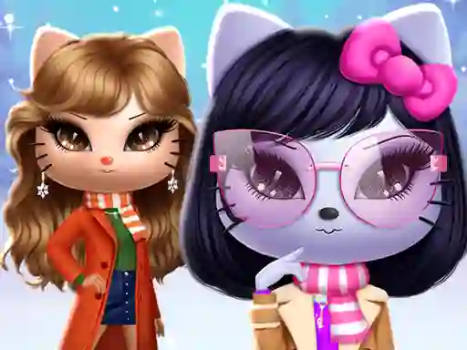 Игра Kitty Squad Winter Dress Up онлайн