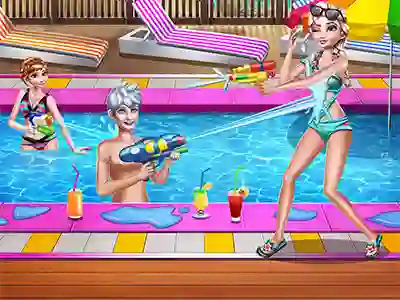 Игра Sisters Pool Party онлайн