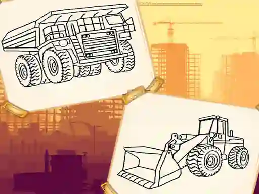 Игра Construction Trucks Coloring онлайн