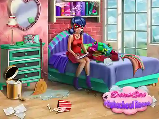 Игра Dotted Girl: Highschool room онлайн