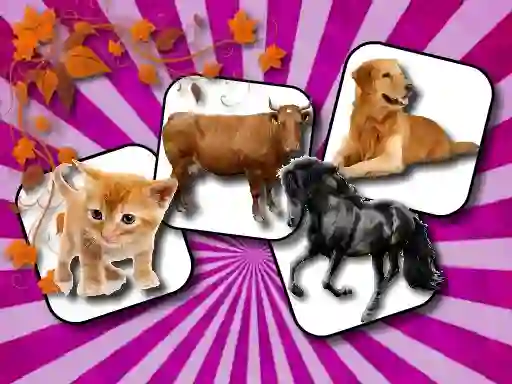 Игра Domestic Animal Memory Challenge онлайн