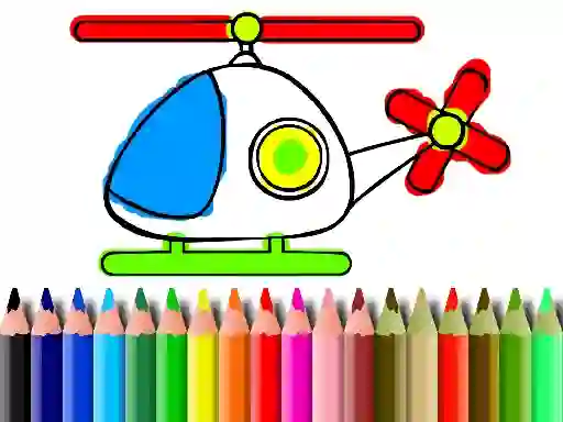 Игра Back To School Helicopter Coloring онлайн