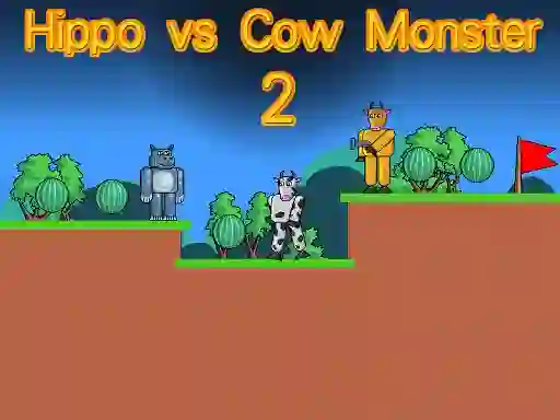 Игра Hippo vs Cow Monster 2 онлайн