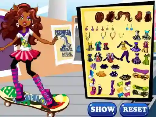 Игра Clawdeen skates онлайн