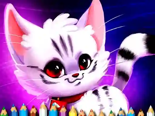 Игра Cute Kitty Coloring онлайн
