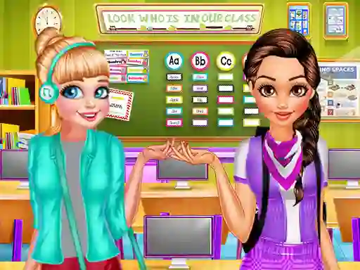 Игра  Modern Girls Collage Day онлайн