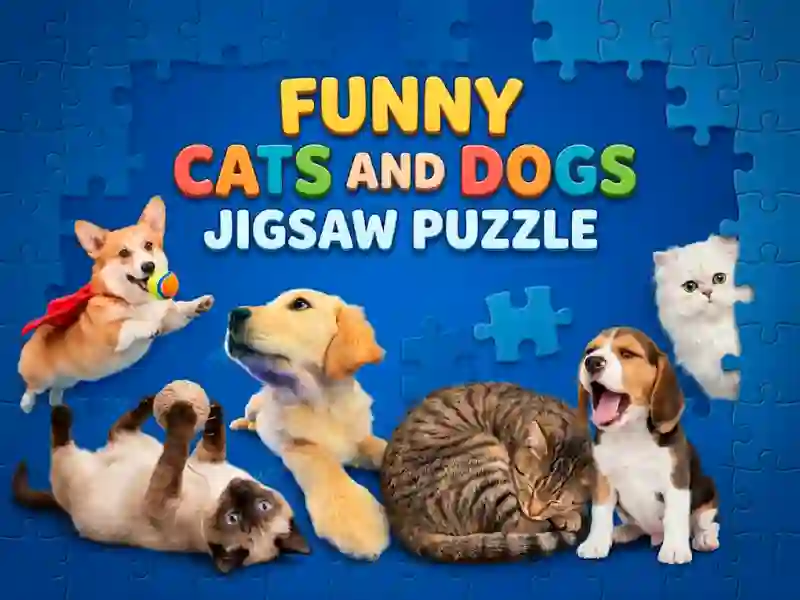 Игра Funny Cats And Dogs Jigsaw Puzzle онлайн