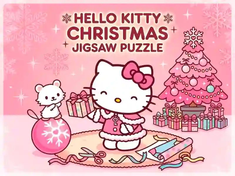 Игра Hello Kitty Christmas Jigsaw Puzzle онлайн