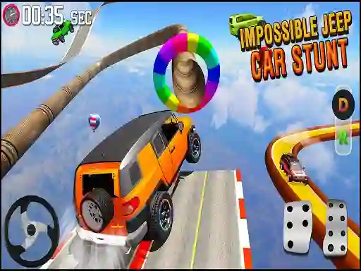 Игра GT Jeep Impossible Mega Dangerous Track онлайн