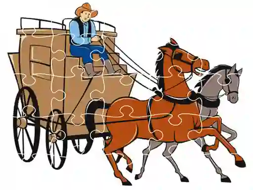 Игра Wagons Jigsaw онлайн