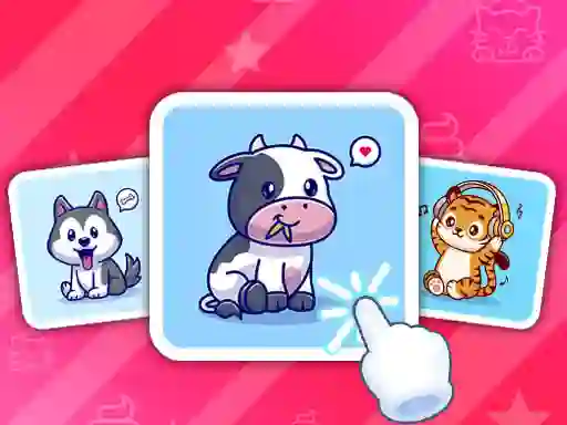 Игра Cute Animal Cards онлайн