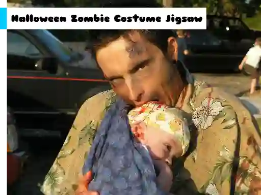 Игра Halloween Zombie Costume Jigsaw онлайн
