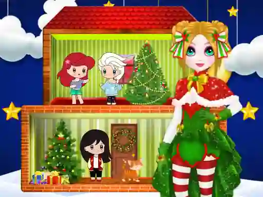 Игра Christmas Puppet Princess House онлайн