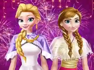 Игра Ellie and Annie New Year Eve Party онлайн