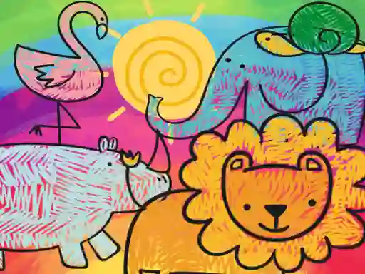 Игра Little Animals Coloring онлайн