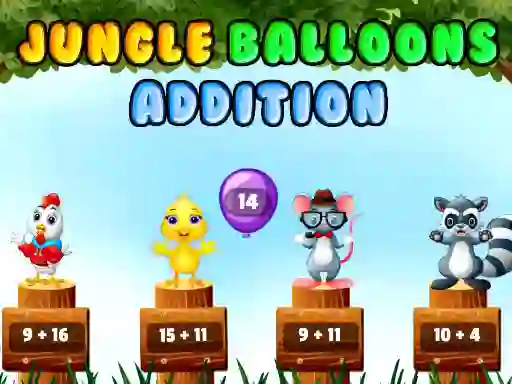 Игра Jungle Balloons Addition онлайн