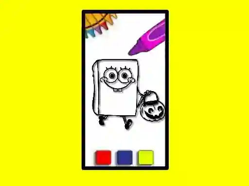 Игра SpobgeBob Halloween Coloring Book онлайн