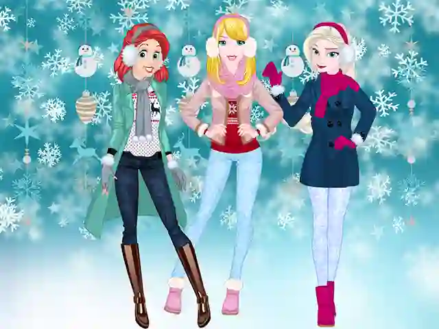 Игра Princesses Winter Spree онлайн