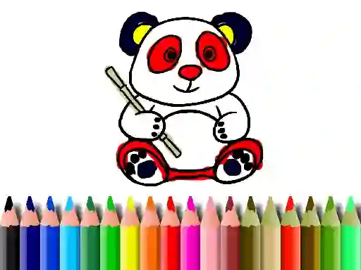 Игра Back To School: Panda Coloring онлайн