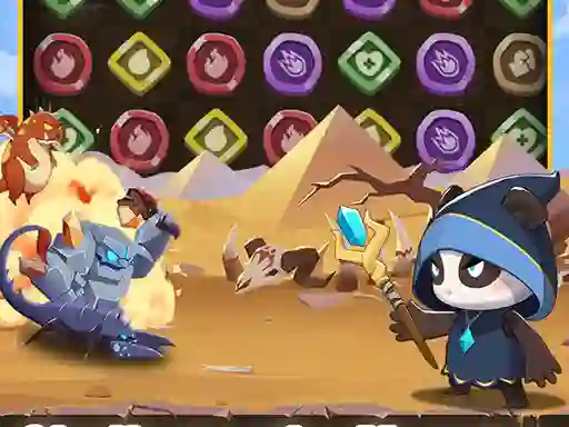 Игра Legend of Panda Match 3 & Battle онлайн