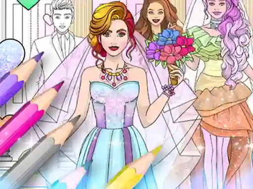 Игра Wedding Coloring Dress Up онлайн