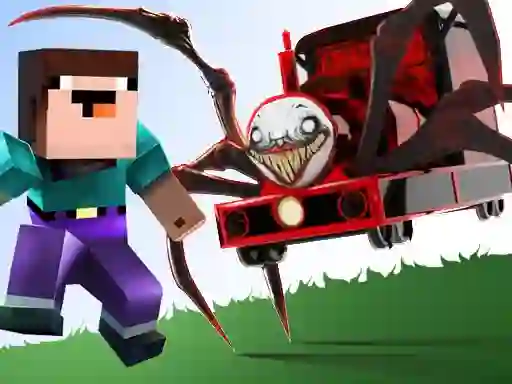 Игра Noob vs Spider Train онлайн