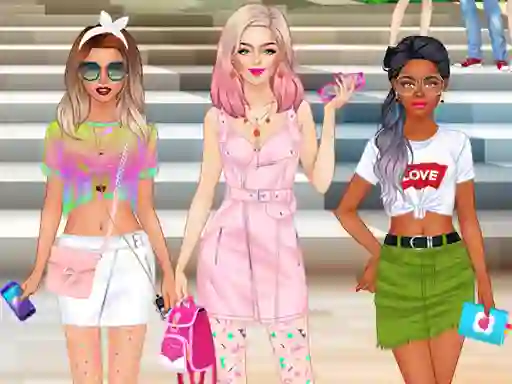 Игра College Girls Team Fashion Makeover онлайн