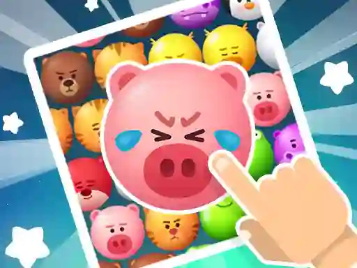 Игра Crazy Zoo Swipe Match 3 Puzzle онлайн