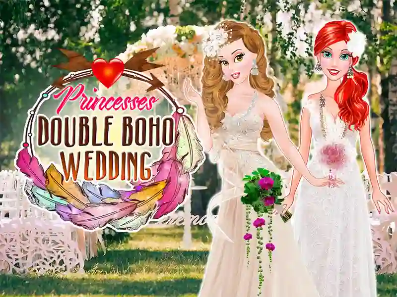Игра Princesses Double Boho Wedding онлайн