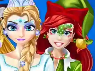 Игра Christmas Face Painting онлайн