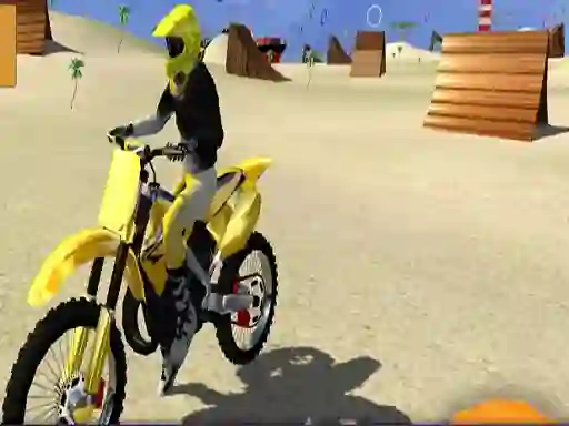 Игра Motor Cycle Beach Stunt онлайн