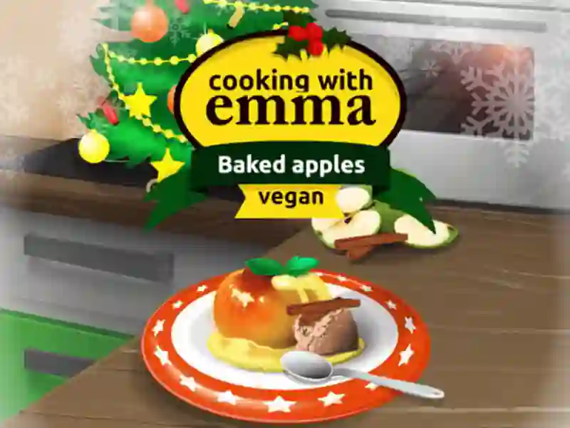 Игра Cooking with Emma Baked Apples vegan онлайн
