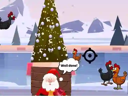 Игра Christmas Chicken Shoot онлайн