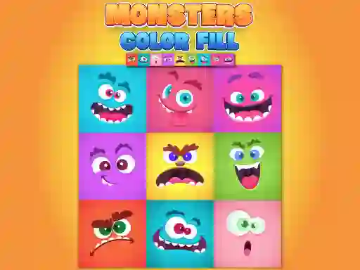 Игра Monsters Color Fill онлайн