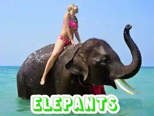 Игра Elephants Puzzle онлайн