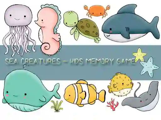 Игра Kids Memory Sea Creatures онлайн