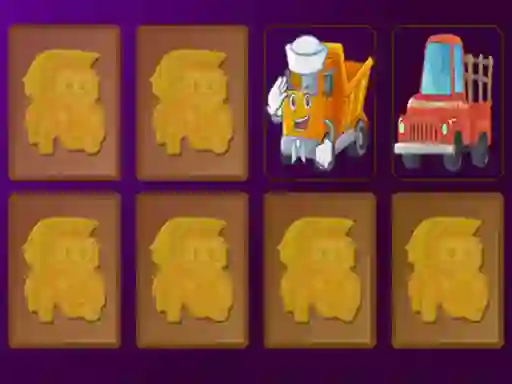 Игра Cartoon Trucks Memory онлайн