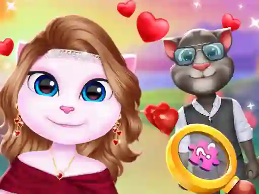 Игра Kitty Couple Lovely Valentine онлайн