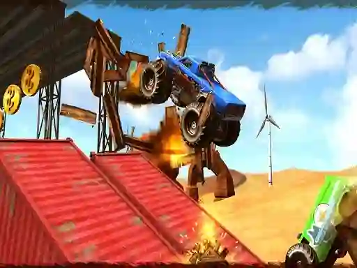 Игра Monster Truck Impossible Track Plane Simulator онлайн