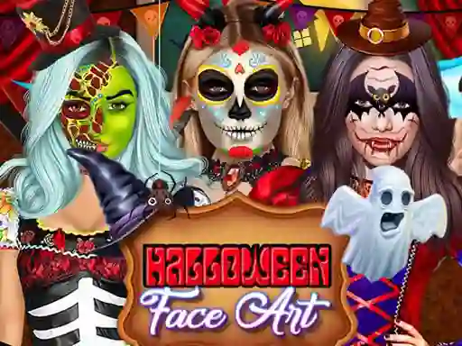 Игра Kylie Jenner Halloween Face Art онлайн