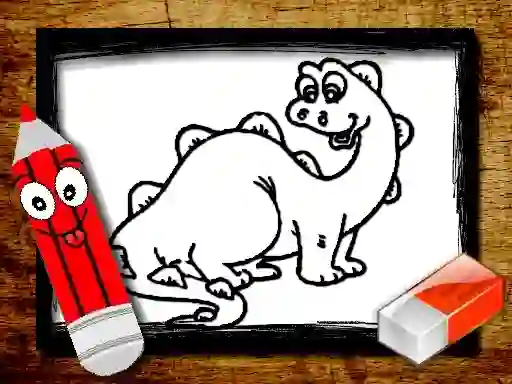 Игра Back To School: Dinosaur Coloring Book онлайн