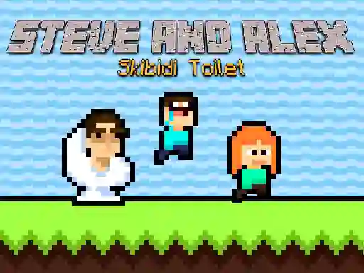 Игра Steve and Alex Skibidi Toilet онлайн