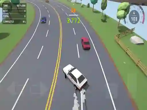 Игра Polygon Drift: Endless Traffic Racing онлайн