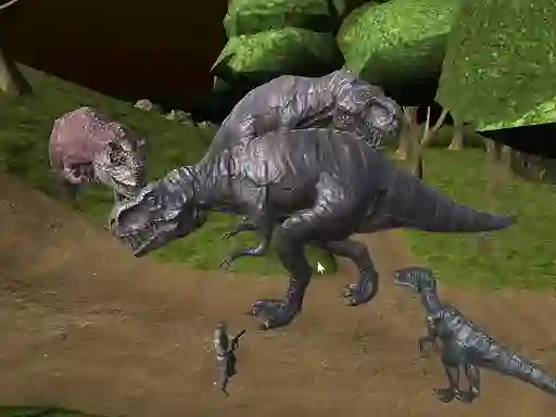 Игра Mightnight Multiplayer Dinosaur Hunt онлайн