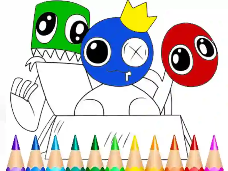 Игра Rainbow Friends Coloring Book онлайн