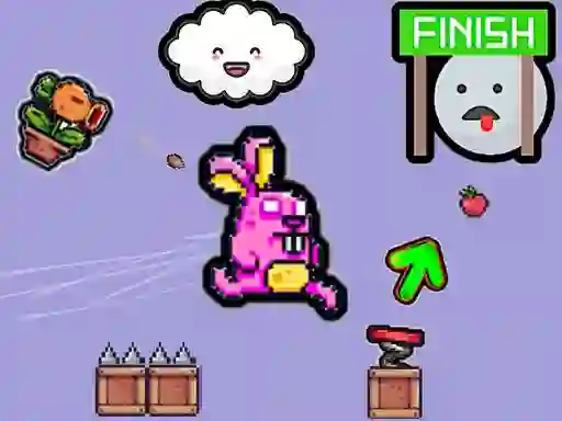 Игра Cute Rabbit's Challenging Adventure онлайн