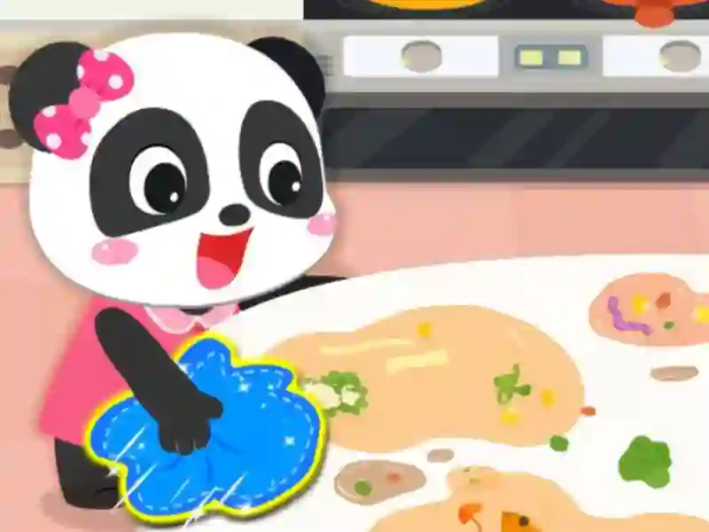 Игра Baby Panda Cleanup онлайн