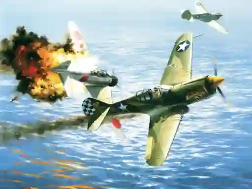 Игра Aviation Art Air Combat Slide онлайн