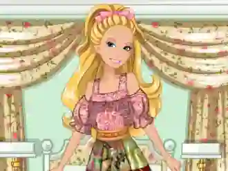 Игра Barbie's Patchwork Peasant Dress онлайн