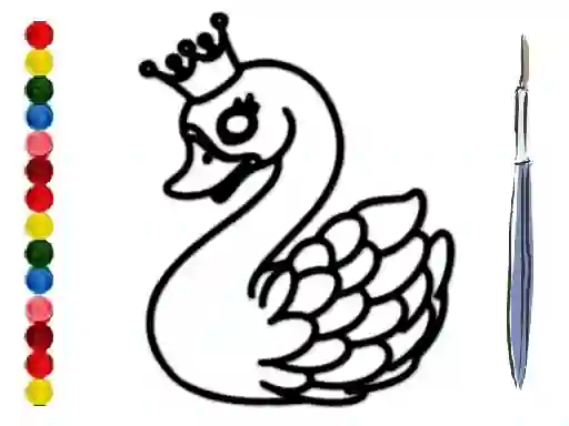 Игра Back To School: Swan Coloring Book онлайн